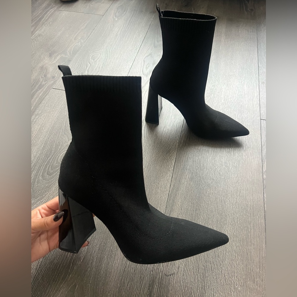 Zara Sock Boot Heels